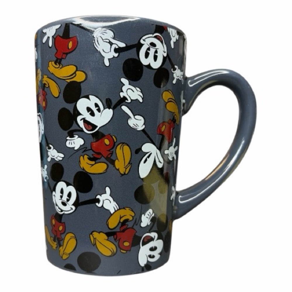 Disney Classic Mickey Mouse Expressions Allover Print Mug Gray